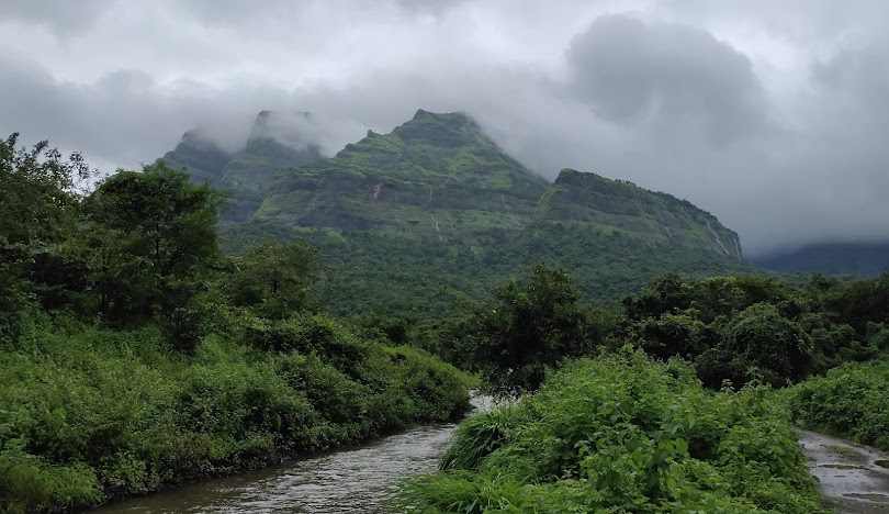 Karjat hills and river